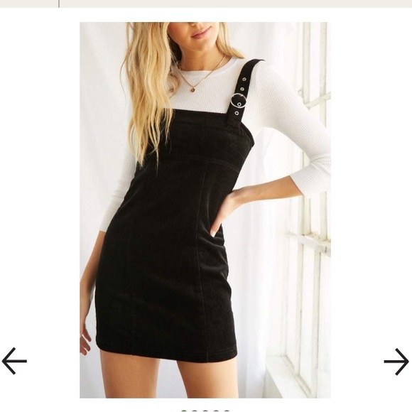 Rue 21 Black Corduroy Mini Dress size medium new - Picture 1 of 10